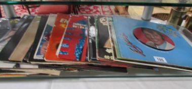 A mixed lot of LP records including Elvis.