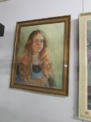 3 oil portrait paintings by Doris M Hartley signed D M Hartley, details verso.