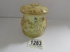 A Royal Worcester pot and lid.