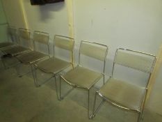 A set of 6 chairs in the style of Italian designer Giandomenico Belotti.