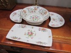 A Minton bowl and 3 other Minton items.