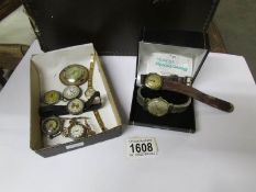 A mixed lot of old watches.