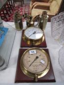 2 mounted brass gauges including English Electric Co., Ltd.