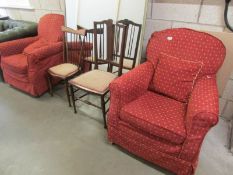 A pair of armchairs.