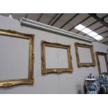 4 ornate gilded picture frames.