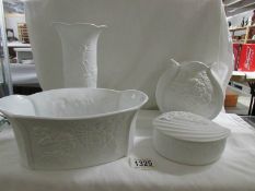 4 items of Kaiser porcelain including vase, lidded pot etc., (Nos. 0392,00387, 66212,00694).