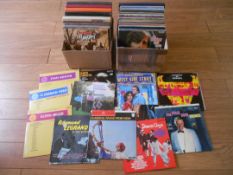 2 boxes of approximately 100 LP records, easy listening, jazz, classical including several box sets,