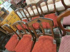 A set of 6 Edwardian dining chairs,.