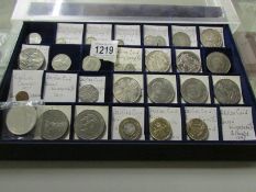 A collector's tray of assorted UK coins, George V to Elizabeth II.