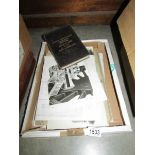 A box of large railway and steam locomotive photographs,