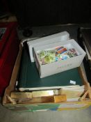 3 albums and a box of loose stamps, (mainly British Empire and Commonwealth).