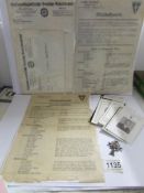 A collection of Nazi German items including Wirtschaftswinke memorial booklets,