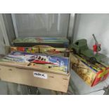 3 boxed tin plate toys being Big Dipper, Helicopter and Welstoys military series 626 Ack-ack gun.