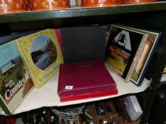 A shelf of LP box sets.