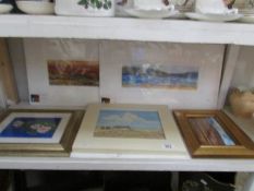 4 Keith Mountain and 1 Robert Pearce paintings,.