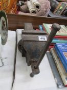 A bench vice.