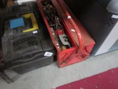 2 tool boxes and tools,.