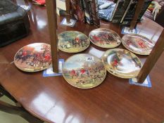 6 Royal Doulton hunting scene collector's plates.