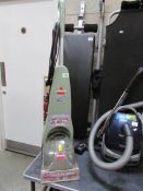 A Bissell carpet cleaner.