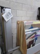 2 large guillotines and a good lot of picture framing mounts and backs etc.