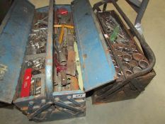 2 tool boxes of spanners and sockets.