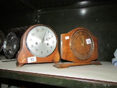 2 mantel clocks.