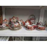 25 pieces of Japanese egg shell china tea ware.