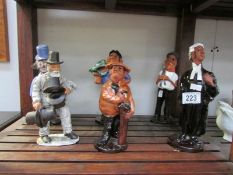 6 various hand made figures.