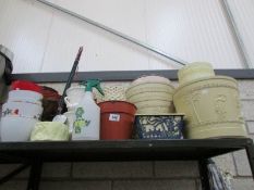 A quantity of plant pots.