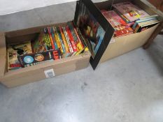 2 boxes of children's books including Girl from U.N.C.L.E, Dandy, The Monkees etc.