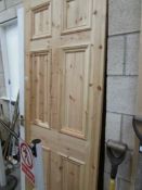 A quantity of doors including pine.