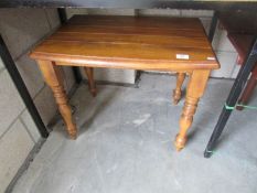 A small oak table.