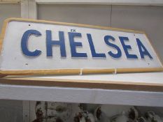 A 'Chelsea' aluminium sign.
