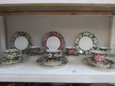 6 trios of Royal Albert Provincial flowers teaware