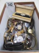 A mixed lot of wrist watches.