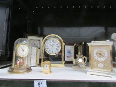 A mixed lot of clocks.