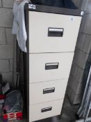 A 4 drawer filing cabinet.