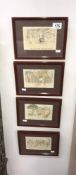 A set of 4 framed and glazed prints illustrating proverbs after Grace H May.