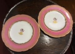 A pair of Victorian Coalport porcelain plates,