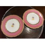 A pair of Victorian Coalport porcelain plates,