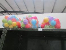 3 bags of ball pool plastic balls.