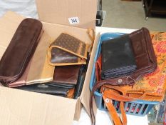 2 boxes of assorted clutch bags, purses etc.