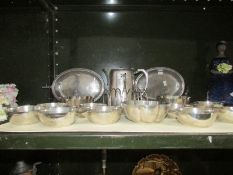 A quantity of Shaw Saville line plated table ware.