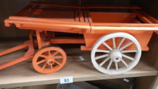 A hand made wooden hay cart.