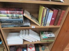 2 shelves of topographic and travel books including The Place Names of West Riding volumes I -