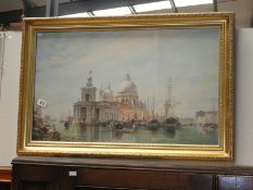 A gilt framed and glazed Venetian scene.