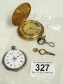 A fob watch and a pocket watch.