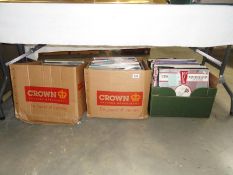 3 boxes of LP and 12" single records.