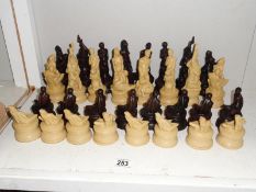 An adult erotic themed chess set (male and female).