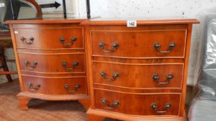 A pair of small 3 drawer chests.